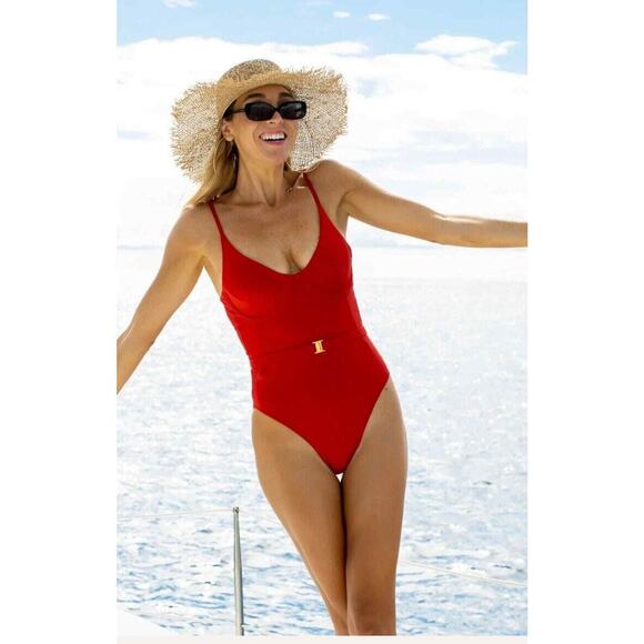 Kenny Flowers Swim One Piece Swimsuit Belted The Cali Swimwear - Picture 12 of 14